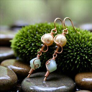 Upscale! Sexy! Feminine! Unique! Handcrafted & Wire Wrapped Stone Earrings